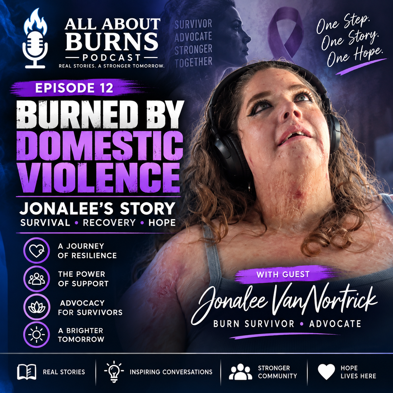 Burned by Domestic Violence: Jonalee's Story of Survival, Recovery & Hope | All About Burns Ep 12.