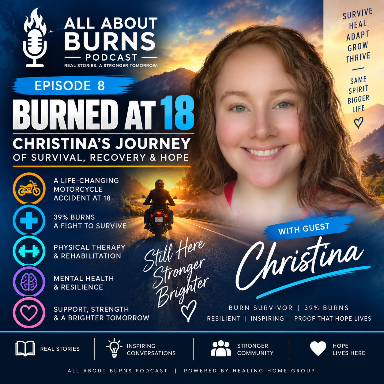 Episode 8: Burned at 18 — Christina’s Journey of Survival, Recovery & Hope